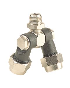 Portaboquilla Articulado Doble 1/4"M Alta Presion Arag