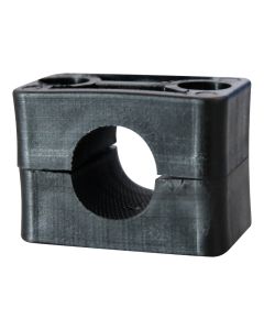 Abrazadera Brida Soporte Asiento Plastico para Tubo Inox 1/2"